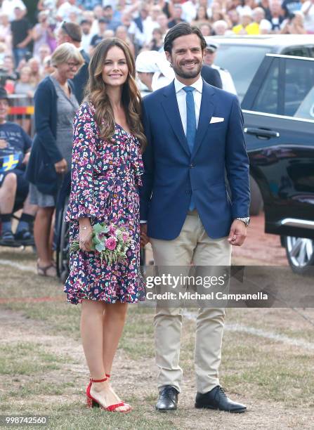 Princess Sofia of Sweden and Prince Carl Philip of Sweden during the occasion of The Crown Princess Victoria of Sweden's 41st birthday celebrations...