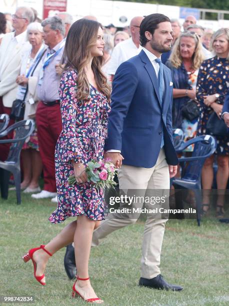 Princess Sofia of Sweden and Prince Carl Philip of Sweden during the occasion of The Crown Princess Victoria of Sweden's 41st birthday celebrations...
