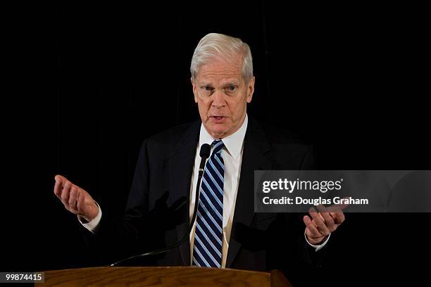 Librarian of Congress James H. Billington talks with the media during a preview of the new LOC Experience, which will feature interactive exhibits...