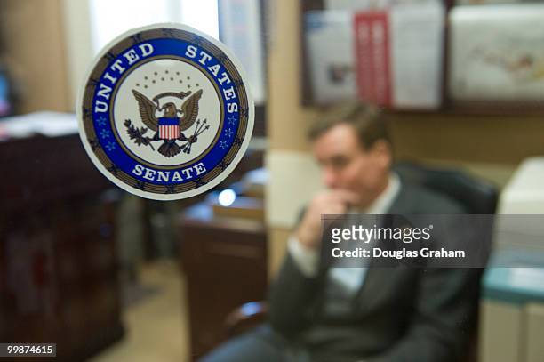 Mark R. Warner, D-VA waits in the Senate Radio and TV gallery to for a press event. May 12, 2009.