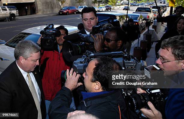 Bob Ney arrives at the U.S. District Court October 13, 2006 in Washington, DC. Ney entered a guilty plea to taking bribes in the Jack Abramoff...