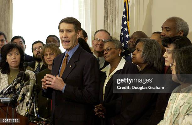 Majority Leader Bill Frist, R-Tenn., during the alliance for marriage news conference on court challenges to marriage in the Russell Senate Office...