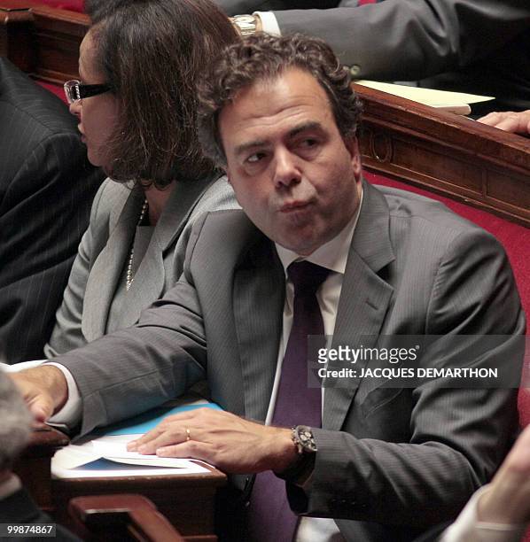 France's Minister for Education Luc Chatel attends the weekly session of questions to the government on May 18, 2010 at the national assembly in...