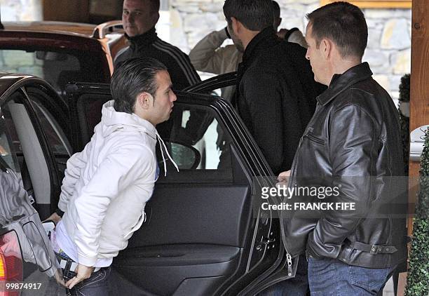 French forward Mathieu Valbuena arrives in Tignes, French Alps on May 18, 2010 to join the French national football team which will be starting their...