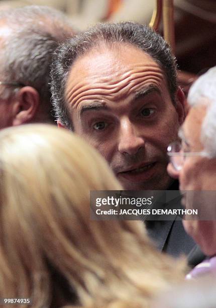 French head of France's UMP right-wing ruling party MPs, Jean-François Cope attends the weekly session of questions to the government on May 18, 2010...