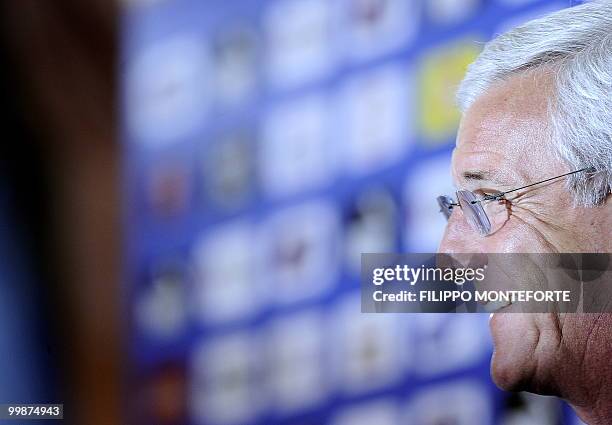 Italy's soccer team coach Marcello Lippi announces his team for the World Cup 2010 on May 18, 2010 during a press conference in Rome. The reigning...