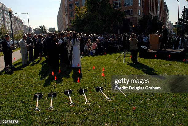 Over 100 gathered at the Victims of Communism Memorial groundbreaking ceremony for the Victims of Communism Memorial. The new memorial will be...