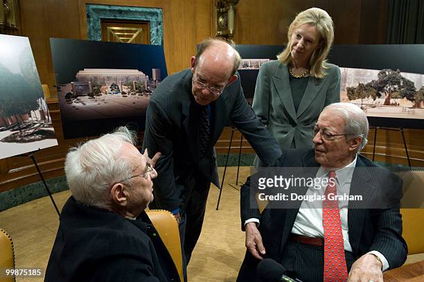 World-renowned architect Frank O. Gehry, David and Anne Eisenhower the grand childern of the late president and Chairman of the Dwight D. Eisenhower...