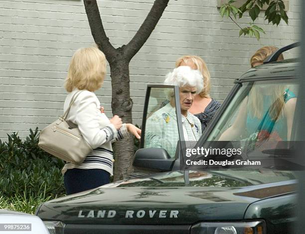 Presidential Nominee John McCain's mother Roberta gets into her car with family members after attending an "Women for McCain" event on Capitol Hill...