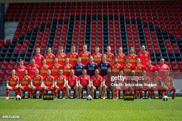 Teamphoto Go Ahead Eagles back row : Jelmer Sevenster , Dennis Hettinga , Julius Bliek , Jeroen Veldmate , Maarten Pouwels , Rick Ketting , Givan...