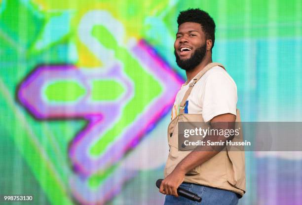 Khalid performs at Barclaycard present British Summer Time Hyde Park at Hyde Park on July 14, 2018 in London, England.