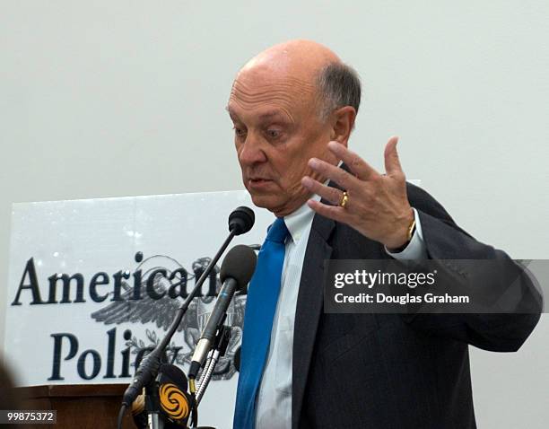 Former CIA Director James Woolsey delivers remarks on 21st century threats and responses during a conference on "Missile Defenses and American...