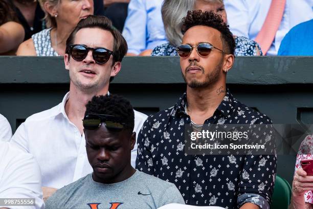 Attends day twelve match of the 2018 Wimbledon on July 14 at All England Lawn Tennis and Croquet Club in London,England.