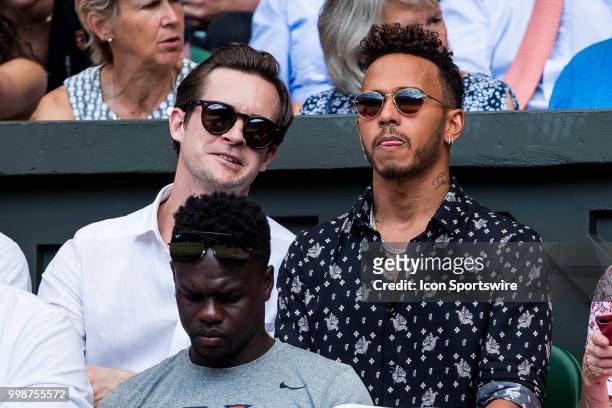 Attends day twelve match of the 2018 Wimbledon on July 14 at All England Lawn Tennis and Croquet Club in London,England.