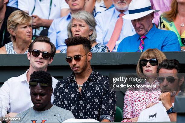 And ANNA WINTOUR attend day twelve match of the 2018 Wimbledon on July 14 at All England Lawn Tennis and Croquet Club in London,England.