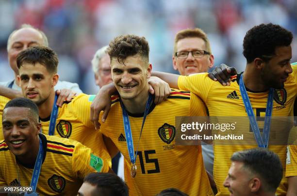 Thomas Meunier of Belgium is seen during the 2018 FIFA World Cup Russia 3rd Place Playoff match between Belgium and England at Saint Petersburg...