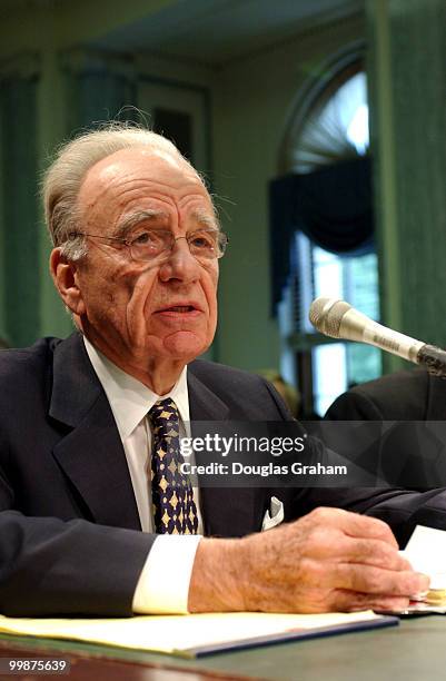 Rupert Murdoch, chairman/chief executive, News Corporation during the full committee hearing on media ownership focusing on television broadcast...