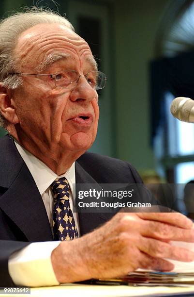 Rupert Murdoch, chairman/chief executive, News Corporation during the full committee hearing on media ownership focusing on television broadcast...