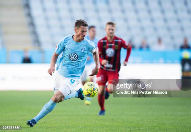 Markus Rosenberg of Malmo FF during the Allsvenskan match between Malmo FF and Ostersunds FK at Malmo Stadion on July 14, 2018 in Malmo, Sweden.