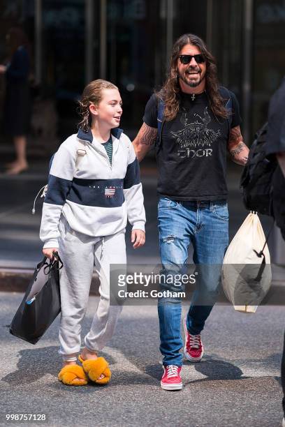 Dave Grohl is seen in Midtown on July 14, 2018 in New York City.