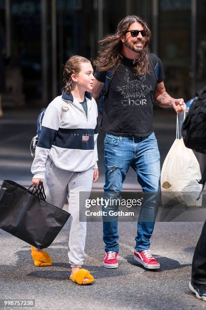 Dave Grohl is seen in Midtown on July 14, 2018 in New York City.