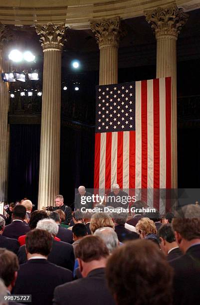 Father Daniel P. Coughlin, chaplain of United States House of Representatives, delivers the invocation during the Commemorative Joint Meeting of...