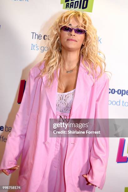 Rita Ora during Hits Radio Live at Manchester Arena on July 14, 2018 in Manchester, England.