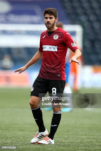 Ryan Flynn of St Mirren during the Betfred Scottish League Cup match between Kilmarnock and St Mirren at Rugby Park on July 13, 2018 in Kilmarnock,...