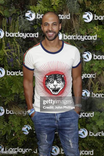 Marvin Humes attends as Barclaycard present British Summer Time Hyde Park at Hyde Park on July 14, 2018 in London, England.