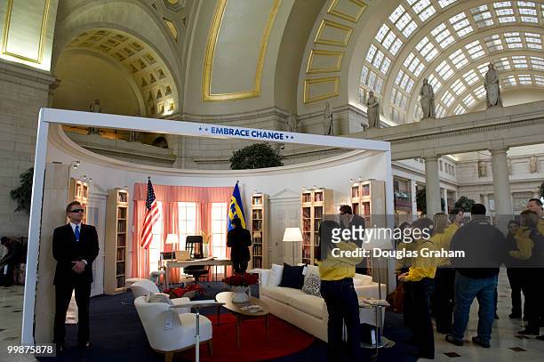 The IKEA Oval Office in the Great Hall at Union Station in Washington, D.C. On January 14, 2009. It has been on display in Union Station since Monday...