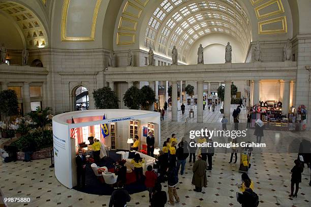 The IKEA Oval Office in the Great Hall at Union Station in Washington, D.C. On January 14, 2009. It has been on display in Union Station since Monday...