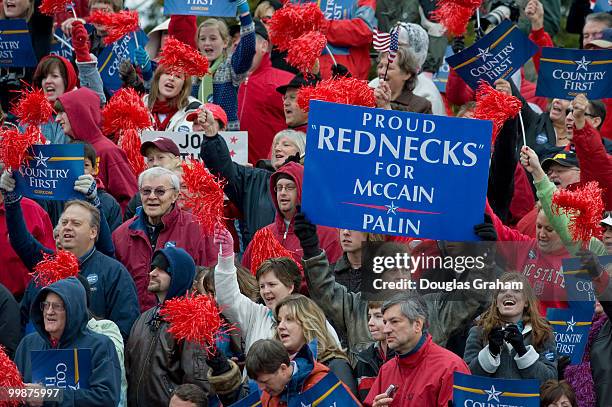 Ten thousand people joined GOP vice presidential candidate Sarah Palin during a MCCain/Palin rally at J.R. Festival Lakes at Leesburg Virginia on...