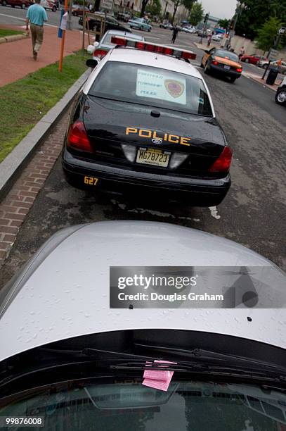 Freehold Township, N.J., police cruiser that has been parked illegally in a ZipCar only parking space for the past 3 days has now caused the ZipCar...