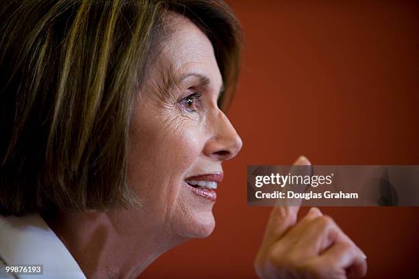 Speaker of the House Nancy Pelosi, D-Calif., answers questions about health care during her weekly news conference in the U.S. Capitol, July 30,...