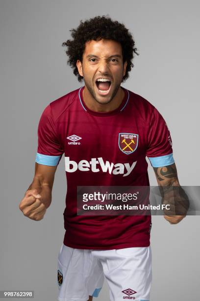 West Ham United's new signing Felipe Anderson poses for a portrait on July 15, 2018 in London, England.