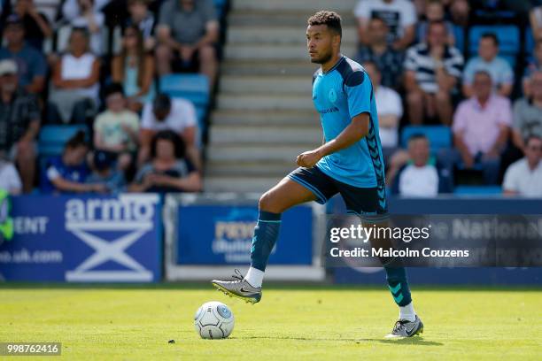 Dominic Smith of AFC Telford United during the Pre-season friendly between AFC Telford United and Aston Villa at New Bucks Head Stadium on July 14,...