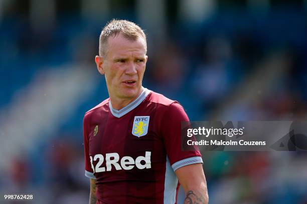 Glenn Whelan of Aston Villa during the Pre-season friendly between AFC Telford United and Aston Villa at New Bucks Head Stadium on July 14, 2018 in...