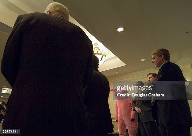 John McCain, R-Ariz.; David Williams, VP of Policy at CAGW, Jim DeMint, R-S.C.; and Jeff Flake, R-Ariz.; during a news conference to release its...