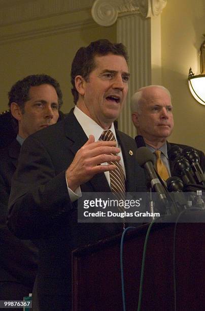 Jim DeMint, R-S.C., during a news conference to release its "2007 Congressional Pig Book," an annual report on pork-barrel spending. Pork spending...