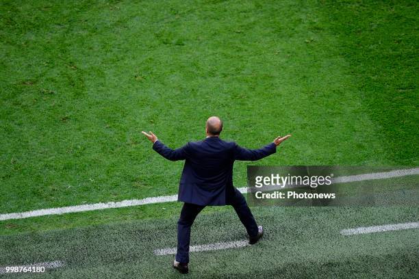 Roberto Martinez, manager of the Belgium national football team in action during the FIFA 2018 World Cup Russia Play-off for third place match...
