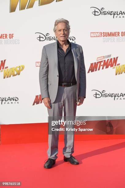 Actor Michael Douglas attends the European Premiere of Marvel Studios "Ant-Man And The Wasp" at Disneyland Paris on July 14, 2018 in Paris, France.