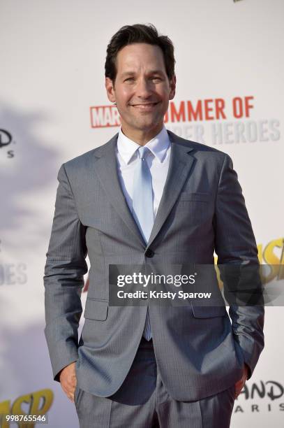 Actor Paul Rudd attends the European Premiere of Marvel Studios "Ant-Man And The Wasp" at Disneyland Paris on July 14, 2018 in Paris, France.