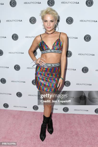 Ava Capra attends the Beautycon Festival LA 2018 at the Los Angeles Convention Center on July 14, 2018 in Los Angeles, California.