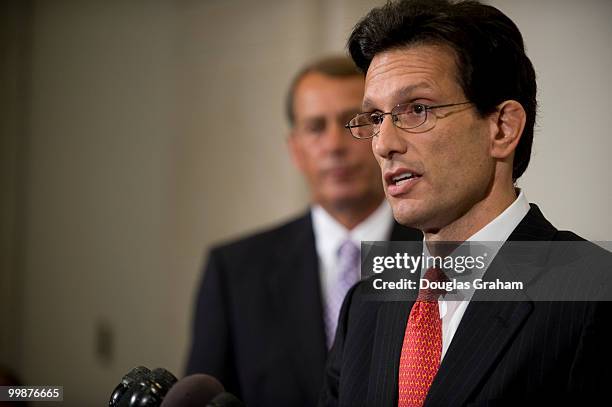 House Minority Leader John Boehner, R-Ohio, and House Minority Whip Eric Cantor, R-Va., during the House Republican Conference in the U.S. Capitol,...