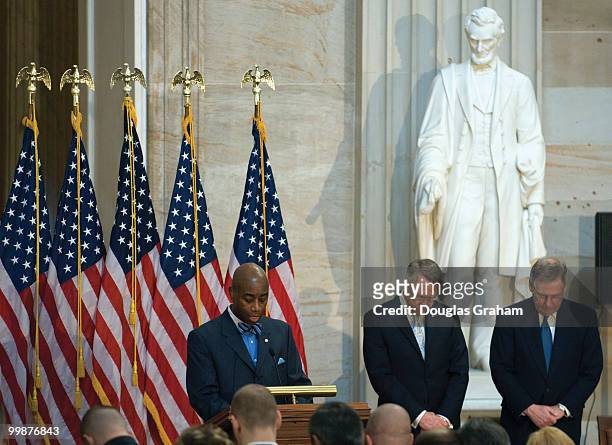 The Reverend Barry Black gives the invocation during the Congressional Remembrance Ceremony Thursday, March 13, 2008 to honor the five years of...
