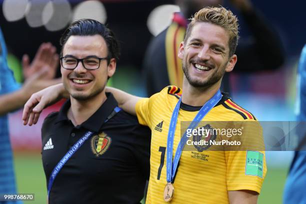 Dries Mertens of the Belgium national football team vie reacts after the 2018 FIFA World Cup Russia 3rd Place Playoff match between Belgium and...
