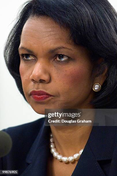 Secretary of State Condoleezza Rice testifies during the House Appropriations Committee International Affairs Budget State, Foreign Operations and...