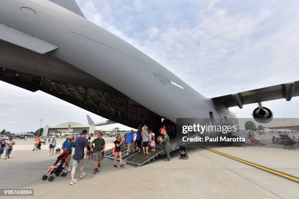 General atmosphere at the 2018 Great New England Air and Space Show on July 14, 2018 in Chicopee, Massachusetts.