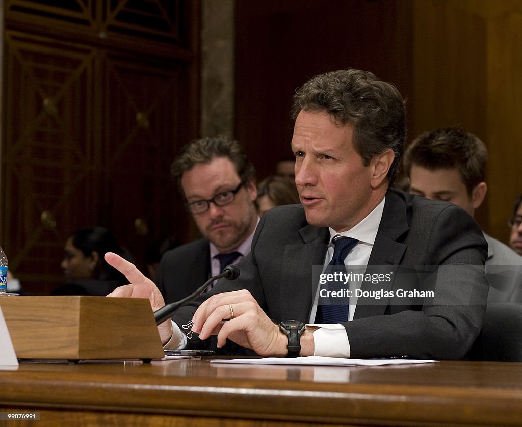 Tim Geithner Treasury Secretary Tim Geithner during a fiery Congressional... News ...