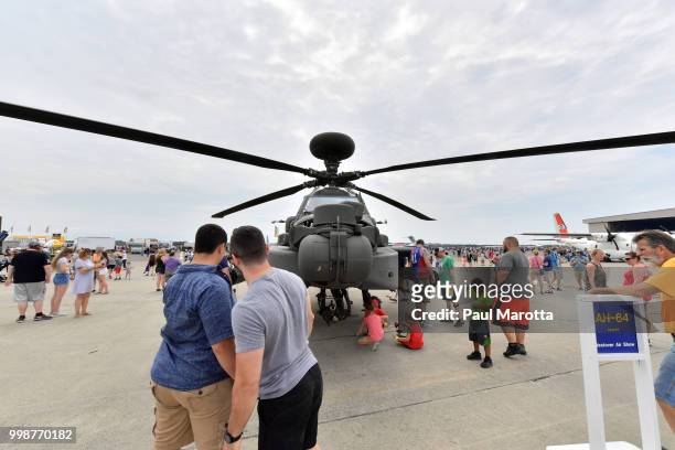 General atmosphere at the 2018 Great New England Air and Space Show on July 14, 2018 in Chicopee, Massachusetts.